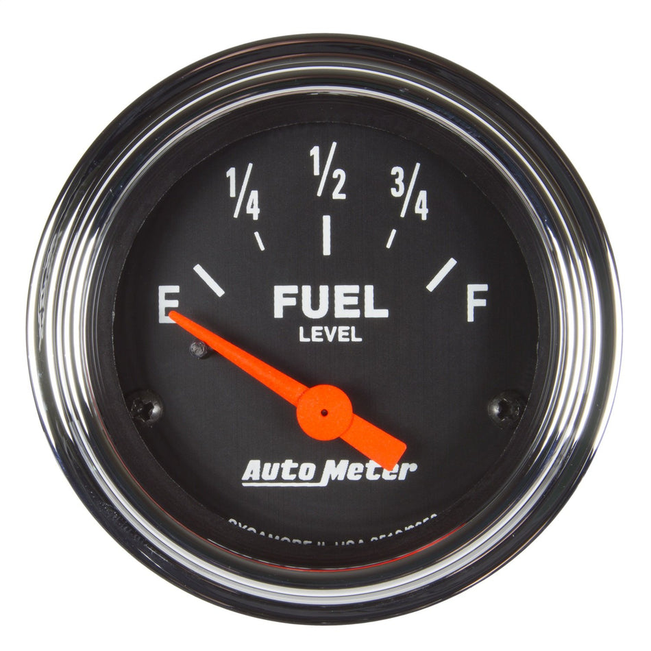 Auto Meter AutoMeter 2519 Gauge, Fuel Level, 2 1/16, 73u03a9e to 10u03a9f(Aftermarket Linear), Elec, Trad Chrome