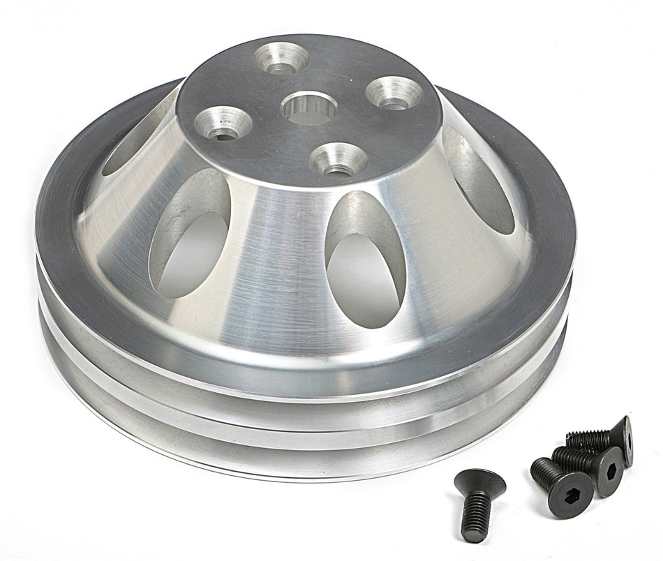 Trans-Dapt Performance Trans-Dapt 9483 Aluminum 2-Groove Water Pump Pulley