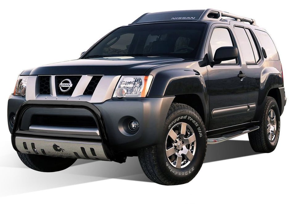 Black Horse Bull Bar Skid Plate Black Compatible with 2005-2021 Nissan Frontier|2005-2007 Nissan Pathfinder|2005-2015 Nissan Xterra-CBBS-NIC6005SP