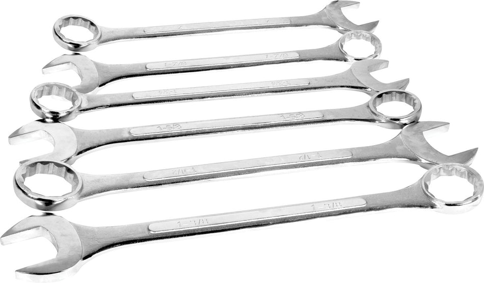 Performance Tool S/6 SAE 6-Piece Jumbo Combination Wrench Set