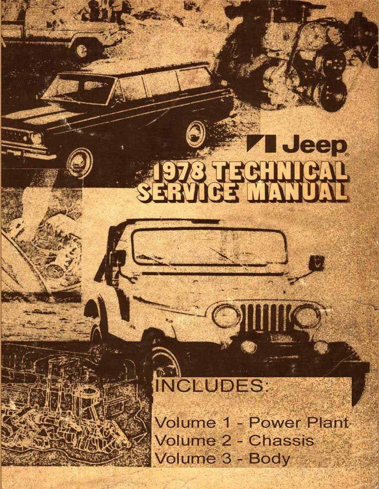 bishko automotive literature 1978 Jeep Cj Cherokee Wagoneer Truck Shop Service Repair Manual Book Engine