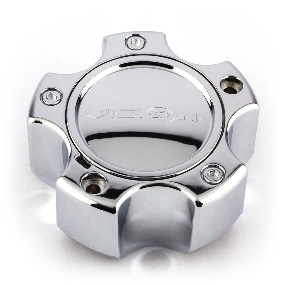 Vision Wheel Chrome Center Cap 5 lug Tall Removable Top C375-5CDOC for Vision Warrior 375 Wheel