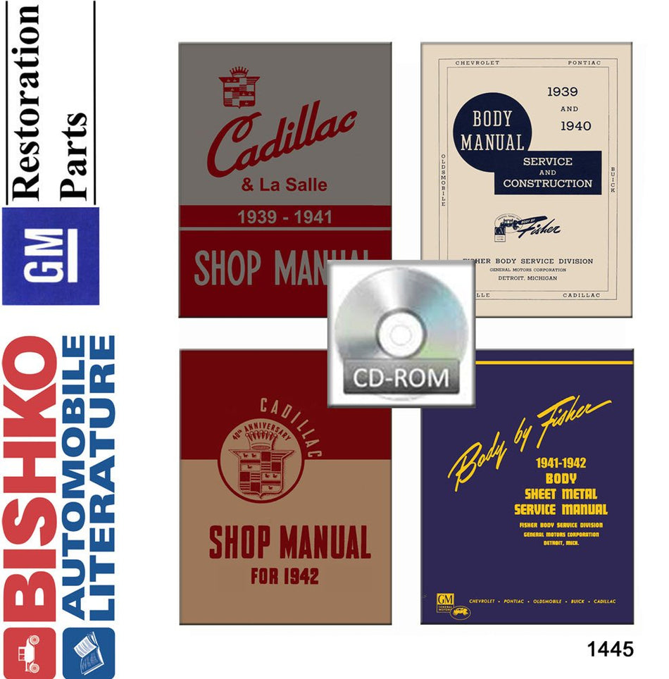 bishko automotive literature Service & Body Shop Repair Manual CD for The 1939 1940 1941 1942 Cadillac