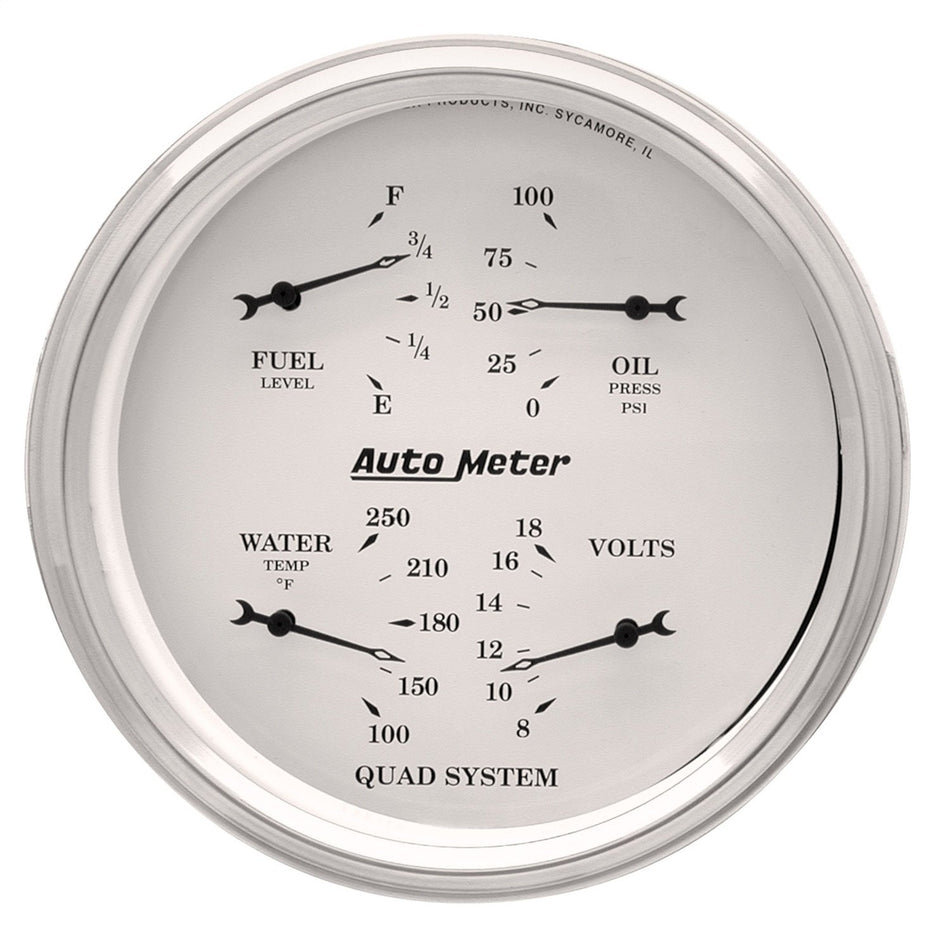 Auto Meter 1610 Old TYME White Quad Gauge
