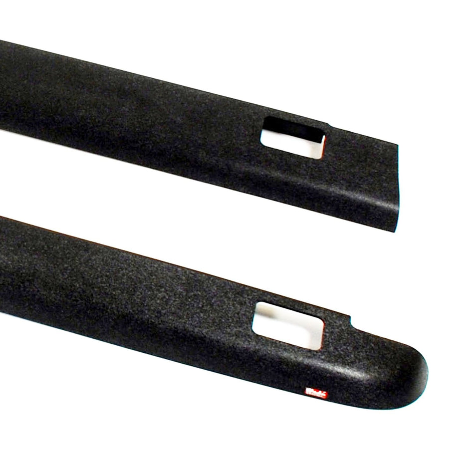 Wade 72-41111 Truck Bed Rail Caps Black Smooth Finish with Stake Holes for 1988-1998 Chevrolet GMC 1500 2500 3500 with 6.5ft bed (Set of 2)