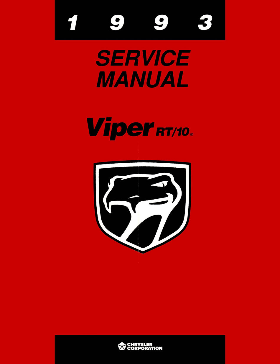 bishko automotive literature 1993 Dodge Viper Shop Service Repair Manual Book Engine Drivetrain Electrical