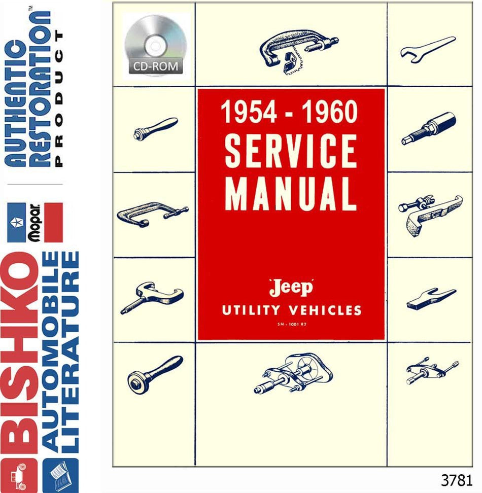 bishko automotive literature 1954 1958 1959 1960 Jeep Truck Utility Shop Service Repair Manual CD Engine