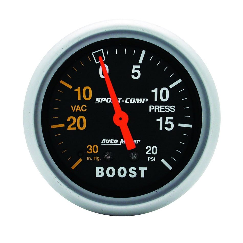Auto Meter 3401 Sport-Comp Mechanical Boost/Vacuum Gauge