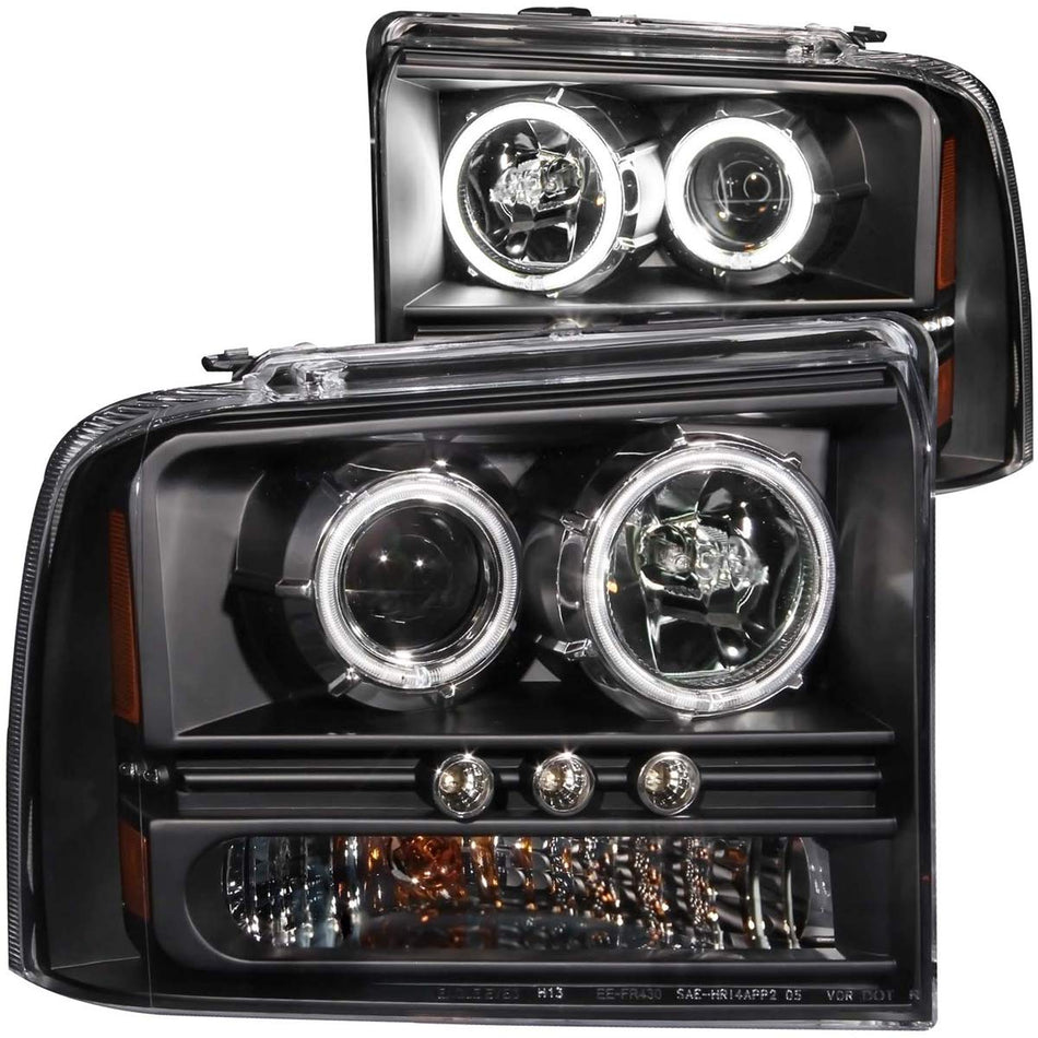 Anzo USA 111117 Ford Black Projectors with Halos Headlight Assembly - (Sold in Pairs)