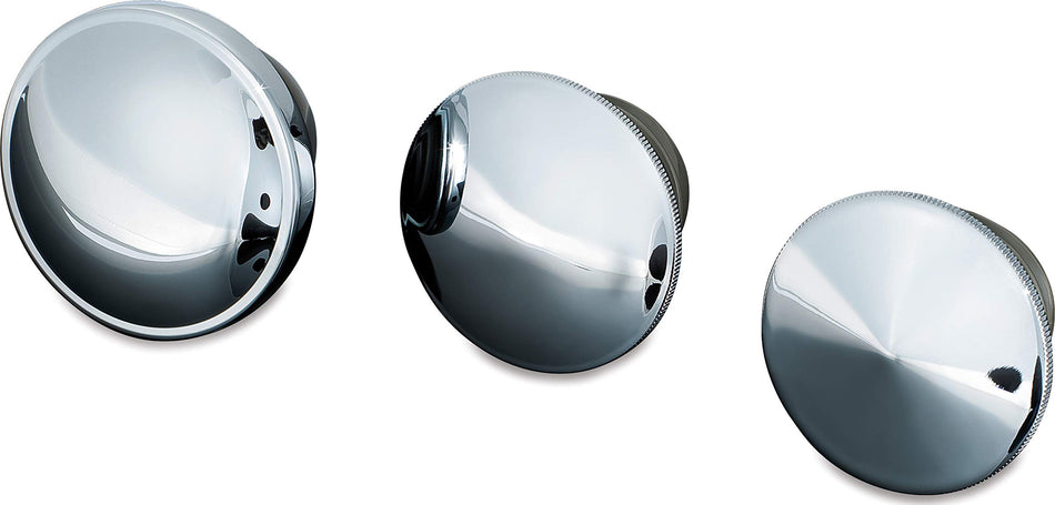 Kuryakyn 8669 Vented Stock Style Fuel Tank/Gas Cap with Right-Hand Threads for 1996-2019 Harley-Davidson Motorcycles with Screw Tanks, Chrome