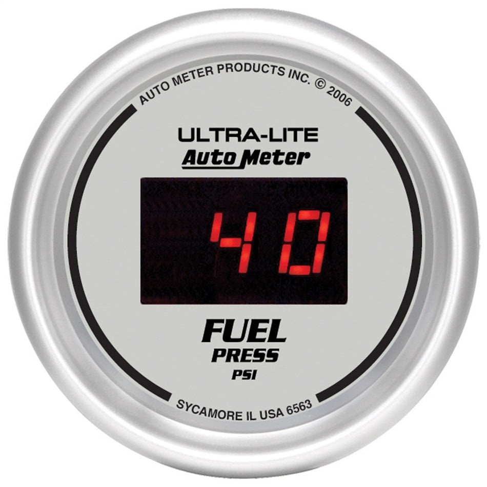 Auto Meter 6563 Ultra-Lite Digital 2-1/16 0-100 PSI Digital Fuel Pressure Gauge