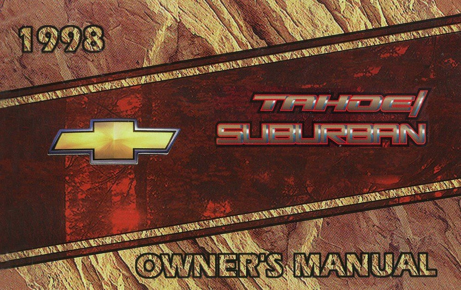 bishko automotive literature 1998 Chevrolet Tahoe Suburban Owners Manual User Guide Reference Operator Book