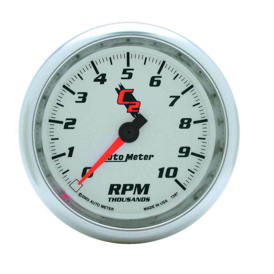 Auto Meter 7297 C2 3-3/8 10000 RPM In-Dash Tachometer