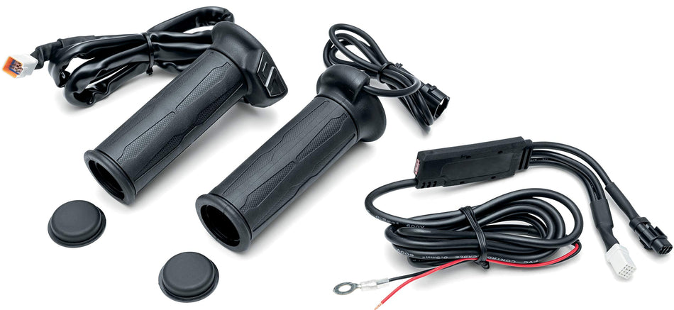 Kuryakyn 6478 Motorcycle Handlebar Accessory: Koso Apollo Heated Grips for 7/8 Bars with Thumb Throttle, Black, 1 Pair