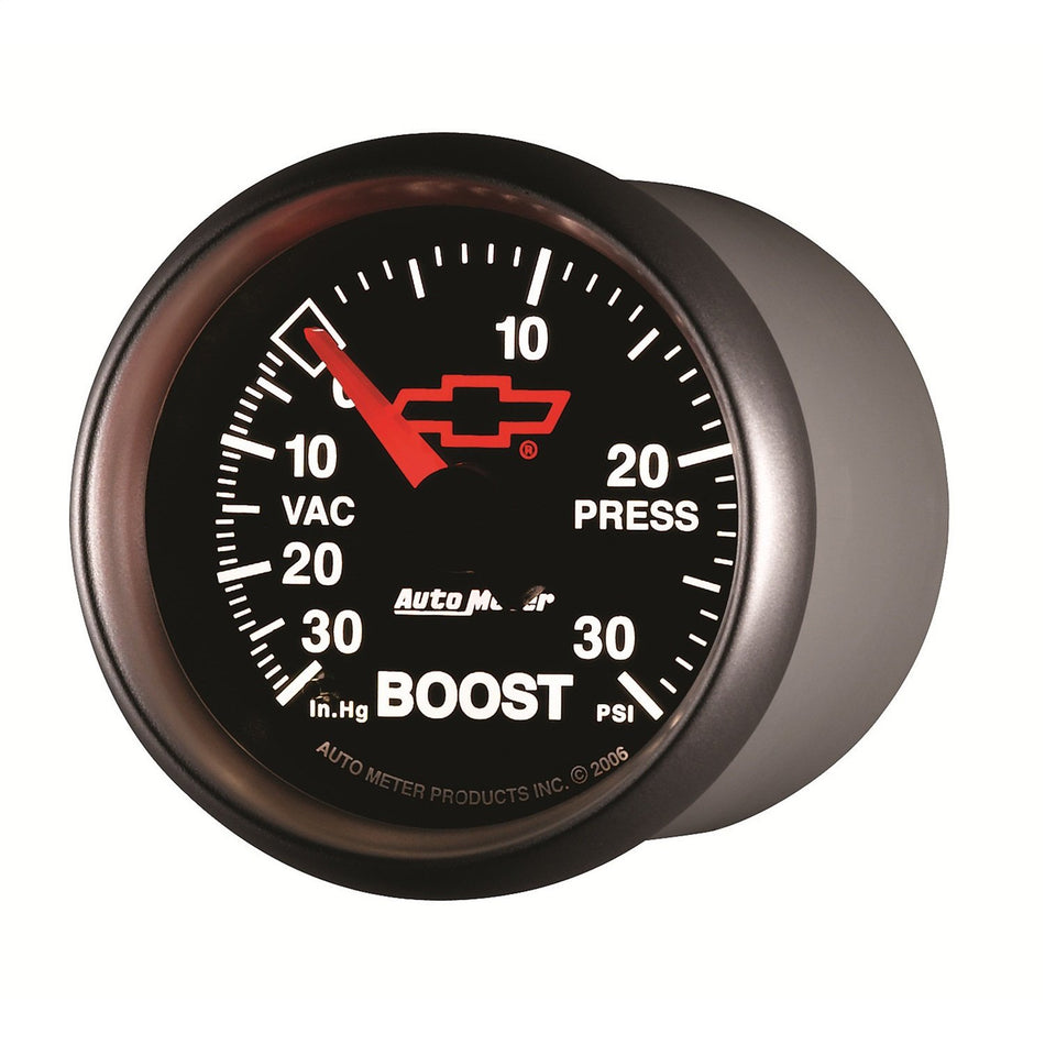 Auto Meter 3603-00406 GM Performance Parts Red 2-1/16 30 in Hg-30 PSI Mechanical Boost-Vacuum Gauge