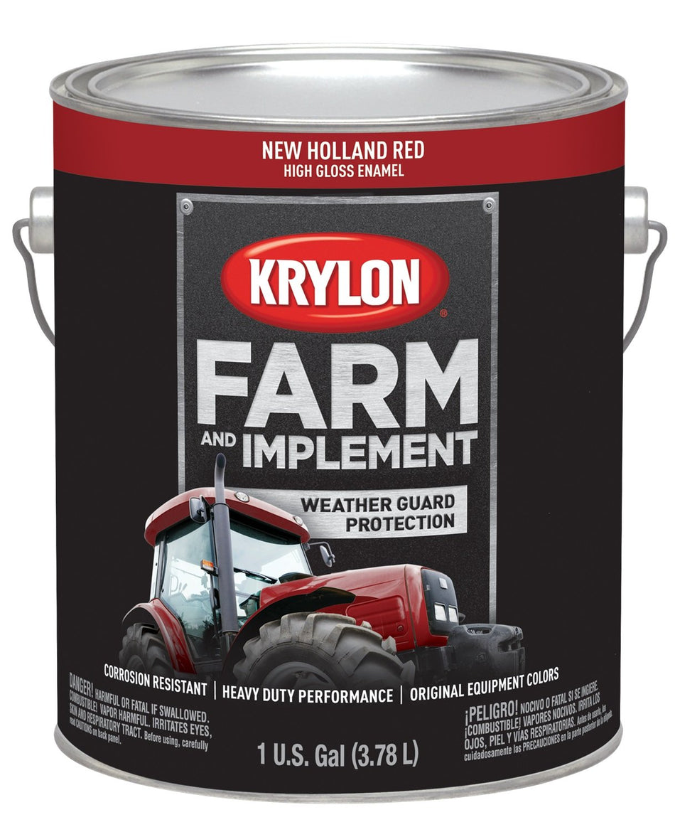 Krylon������ 1977 Farm & Implement Brush, High Gloss, New Holland Red, 1 Gallon Architectural Paints