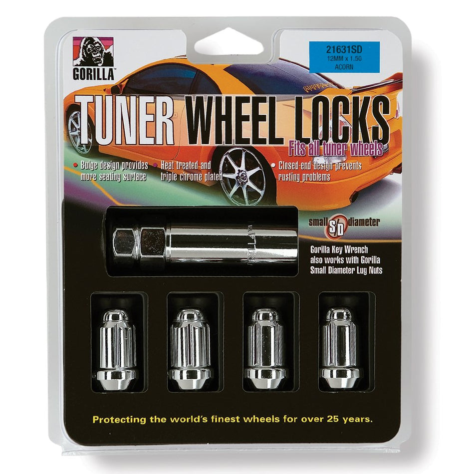 Gorilla Automotive 21681SD Small Diameter Wheel Locks (1/2 Thread Size)