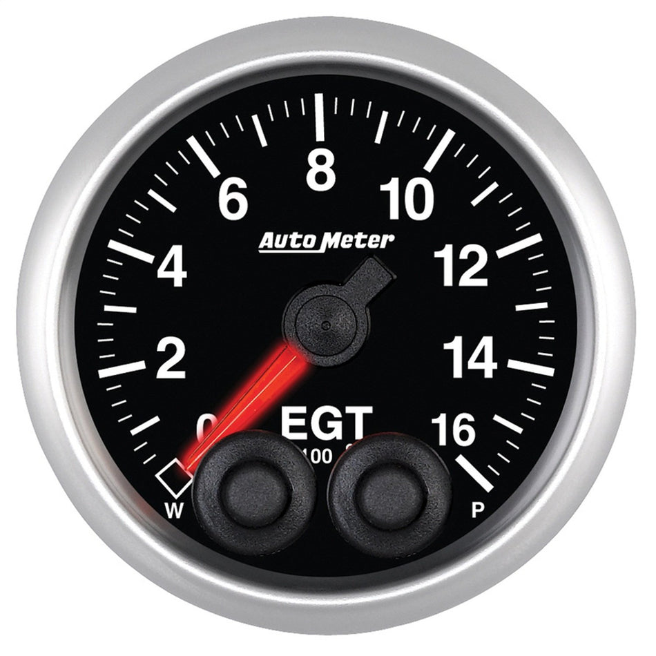 Auto Meter 5646 Elite 2-1/16 0-1600 Degree Fahrenheit Exhaust Gas Temperature Pressure Gauge