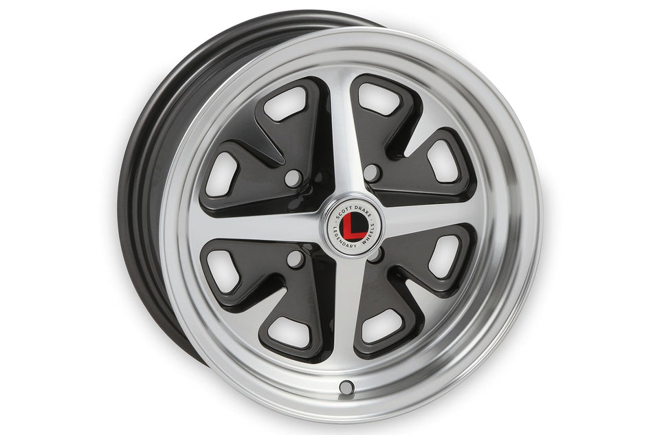 Drake Wheels 14 X 6 Magnum 400, 4 On 4.5 Bp, 3.75 Bs, Charcoal/Machined
