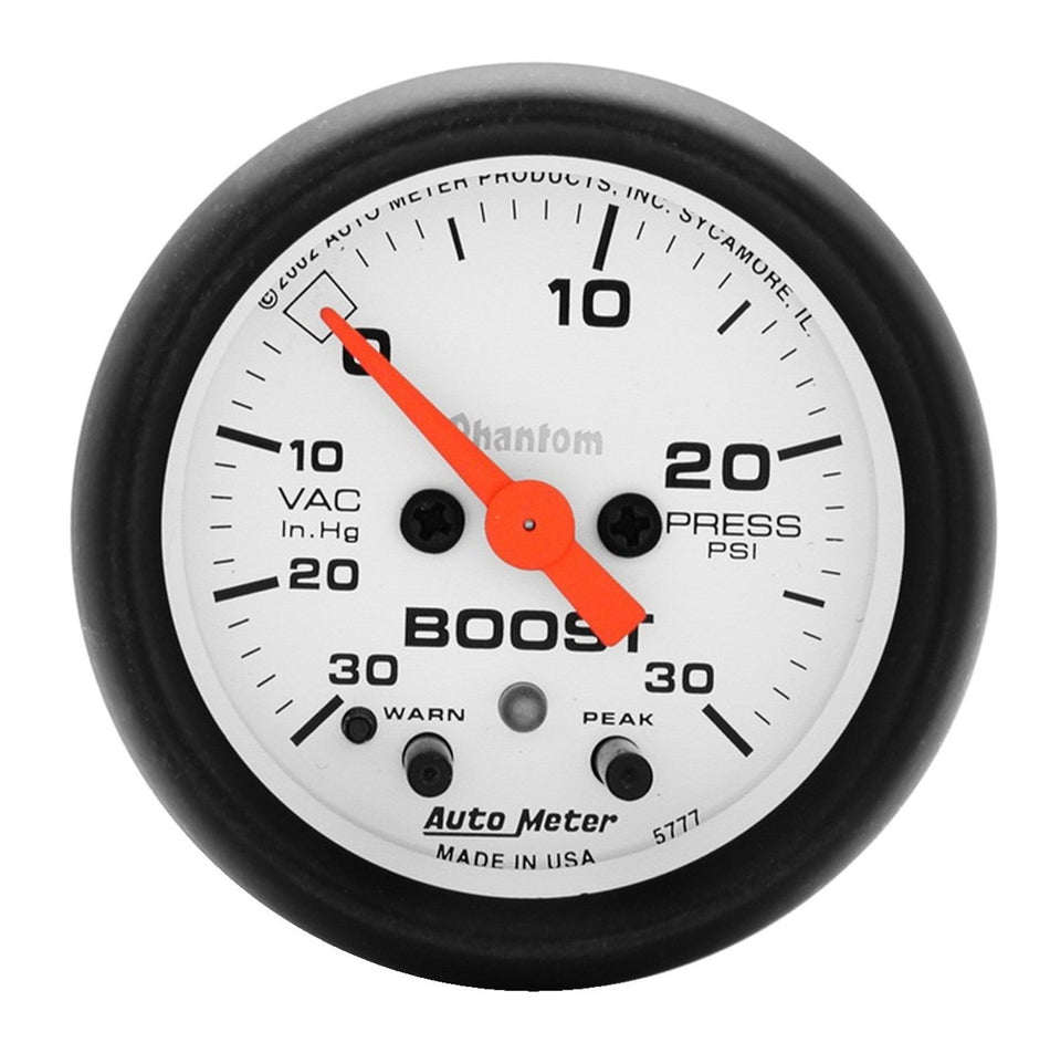 Auto Meter 5777 Phantom Electric Boost/Vacuum Gauge,2.3125 in.