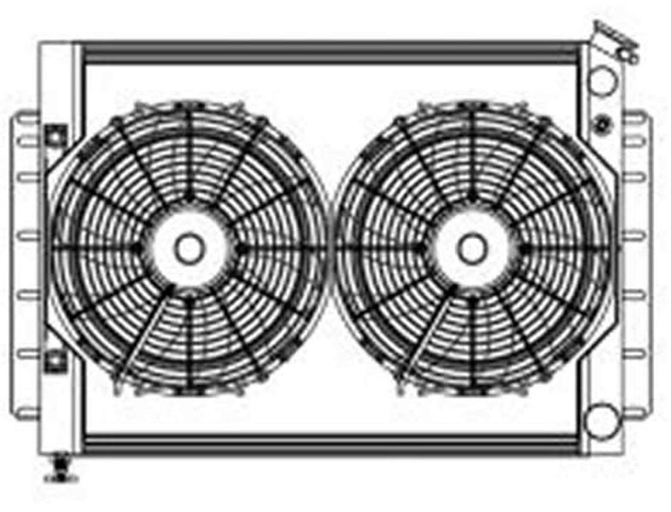 Griffin Radiators CU-70016-LS PerformanceFit Radiator ComboUnit LS Swap 1959-197