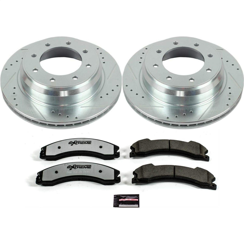 Power Stop K6517-36 Rear Z36 Truck & Tow Brake Kit, Carbon Fiber Ceramic Brake Pads and Drilled/Slotted Brake Rotors