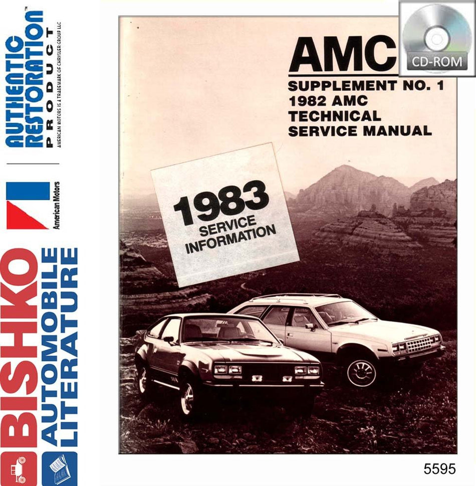 bishko automotive literature 1982 1983 AMC Spirit Concord Eagle Shop Service Repair Manual CD Engine Wiring