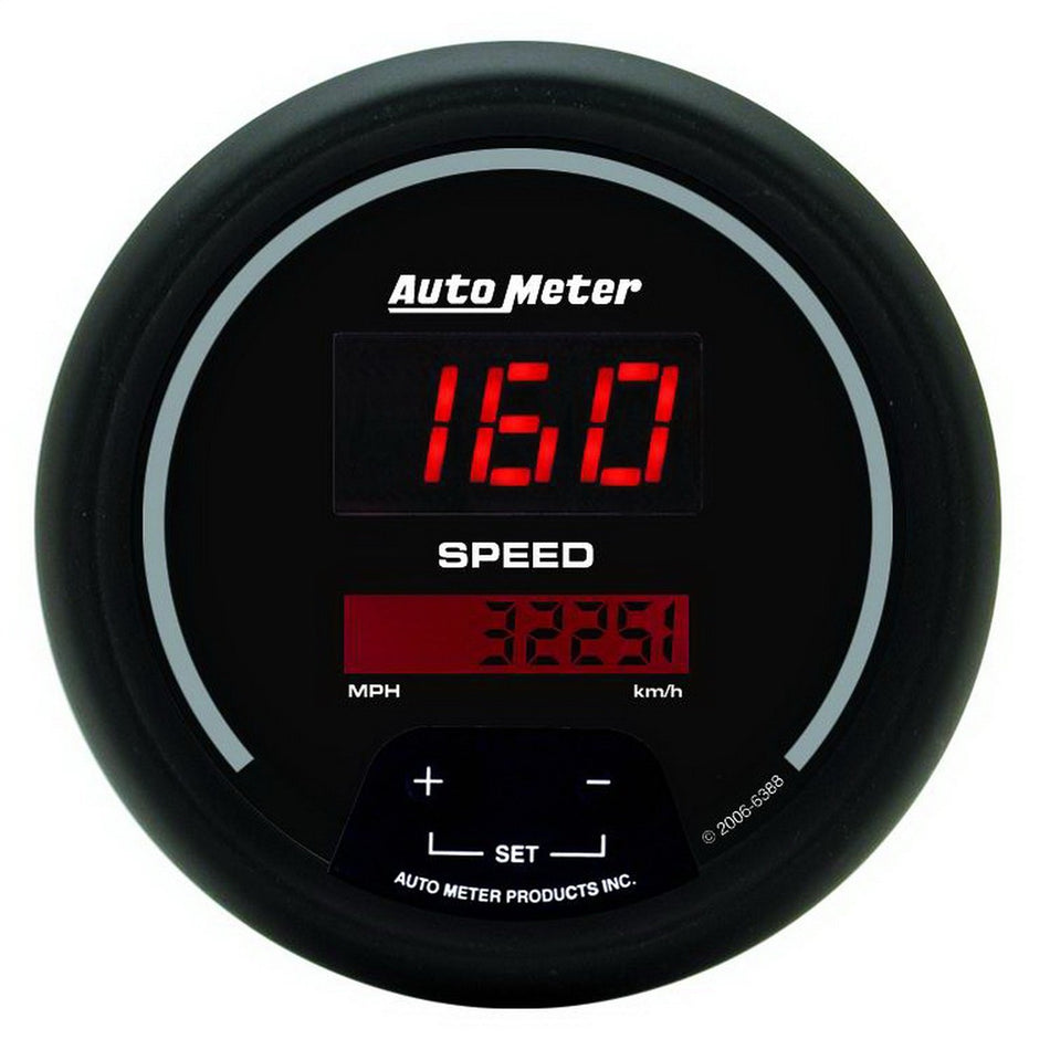 AUTO METER 6388 Sport Comp Digital 3-3/8 160 mph Digital Electric Programmable Speedometer