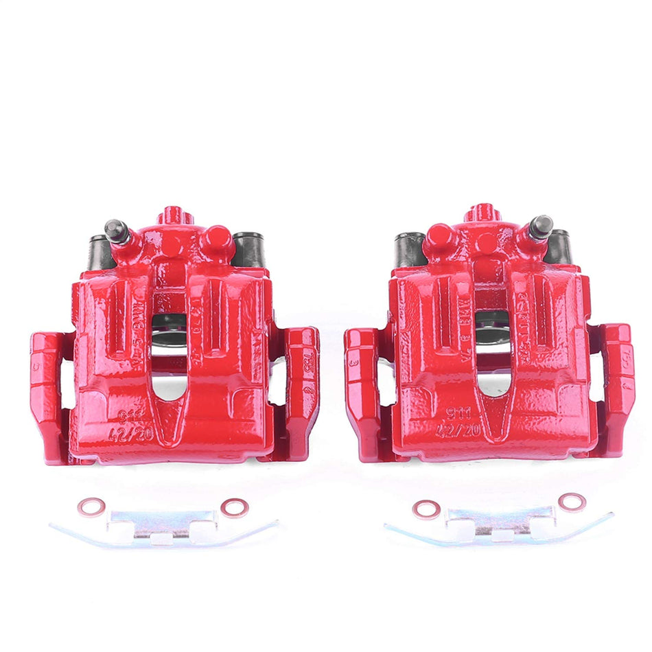 Power Stop Rear S3226 Pair of High-Temp Red Powder Coated Calipers
