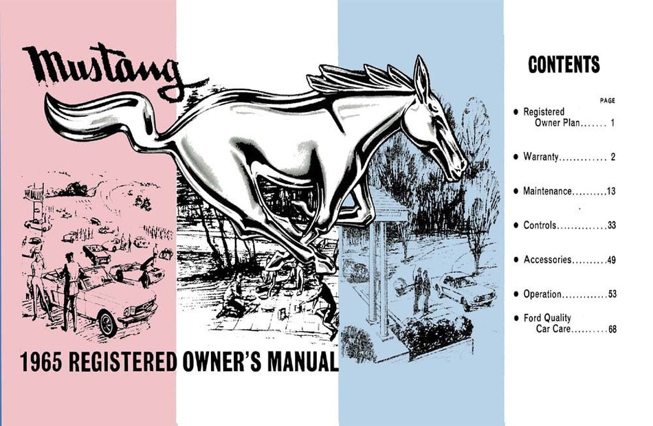 bishko automotive literature 1965 Ford Mustang Owners Manual User Guide Reference Operator Book Fuses Fluids