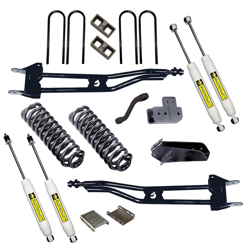 RealTruck SUPERLIFT SUSPENSION 4" Lift Kit for Ford Bronco | Complete Lift Kit with Front & Rear Shadow Series Shocks | K378 | Fits 1980-1996 Ford Bronco 4WD