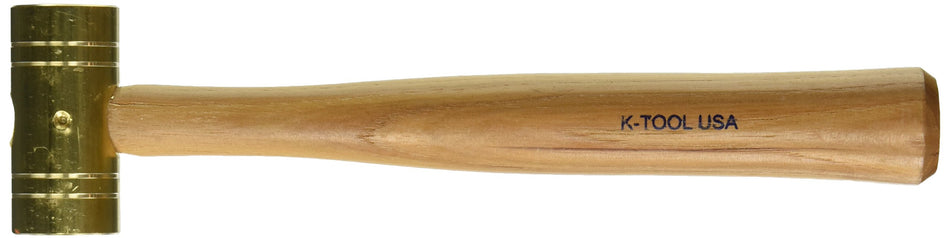 K Tool International 16 oz. Brass hammer with Wooden Hickory Handle KTI71714