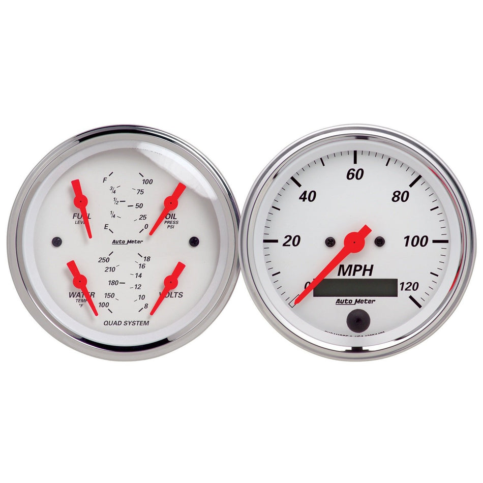 Auto Meter 1308 Arctic White Street Rod Kit