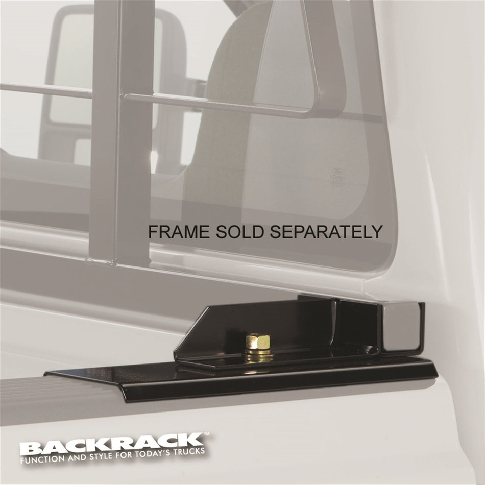 BACKRACK | Hardware Kit for use w/Standard Bed, Black, No Drill | 30111 | Fits 1993-2014 Ford Ranger; 1993 Mazda B2200/B2600; 1994-2009 Mazda B2300; 1998-2001 Mazda B2500; 1994-2009 Mazda B4000