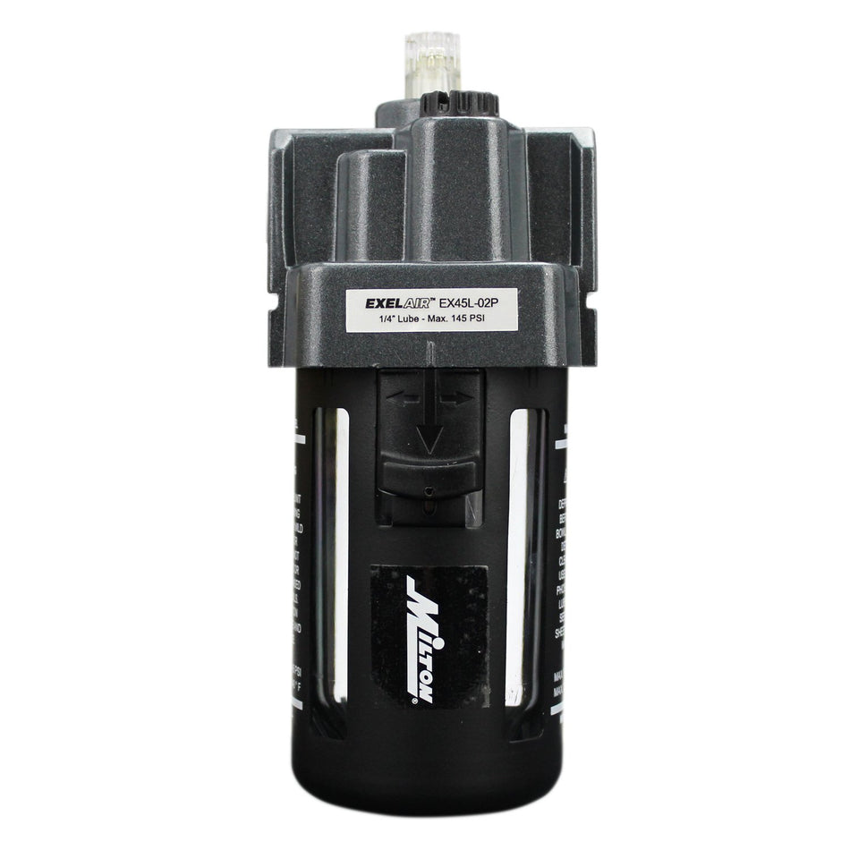 ExelAir EX45L-02P 1/4" NPT Polycarbonate FRL Lubricator