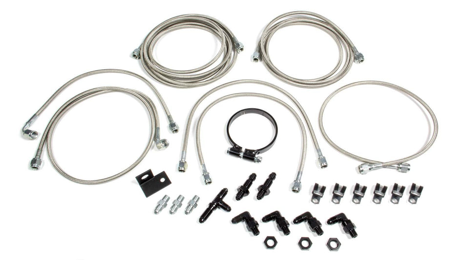 Allstar Performance ALL42054 Brake Line Kit For Dirt Late Models w/Aftermarket Calipers