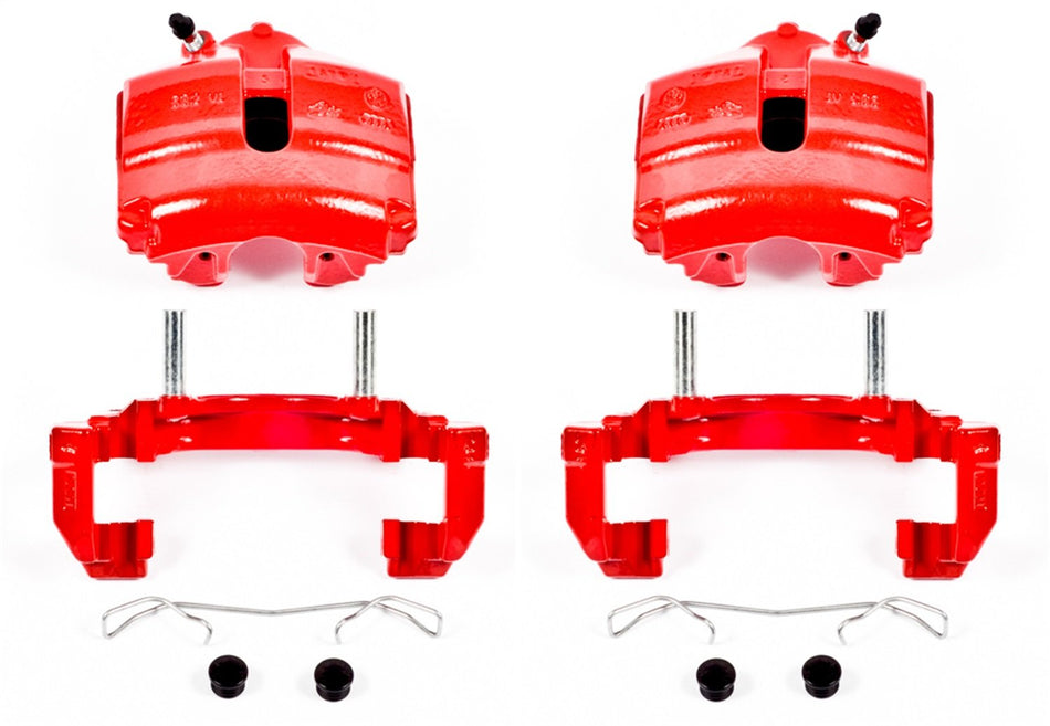 Power Stop Front S2974A Pair of High-Temp Red Powder Coated Calipers