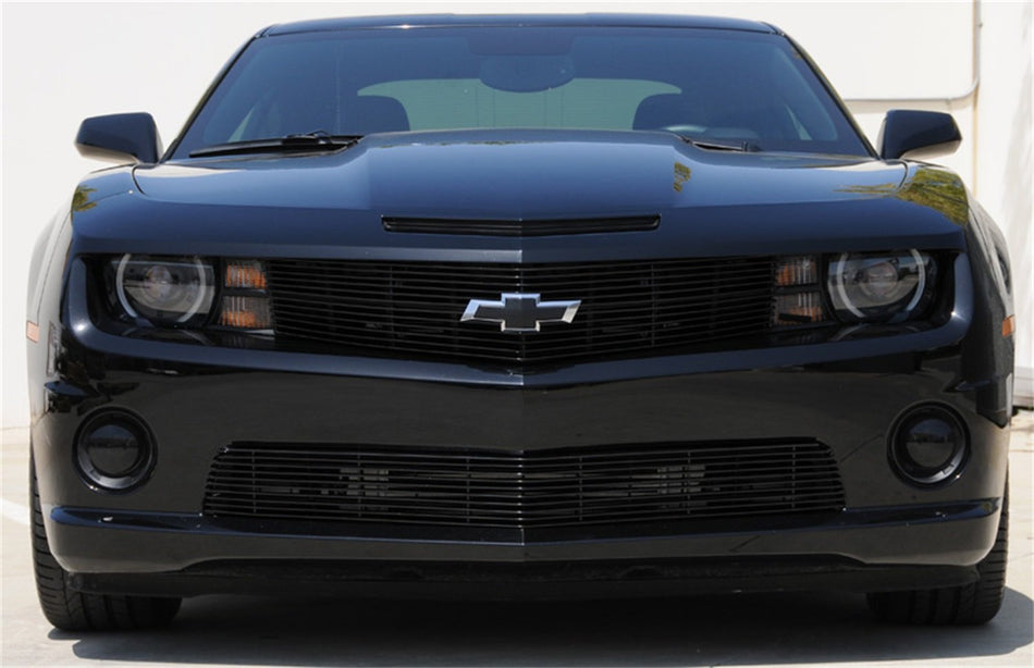 T-Rex 25028B Horizontal Aluminum Black Finish Billet Bumper Grille Overlay for Chevrolet Camaro SS