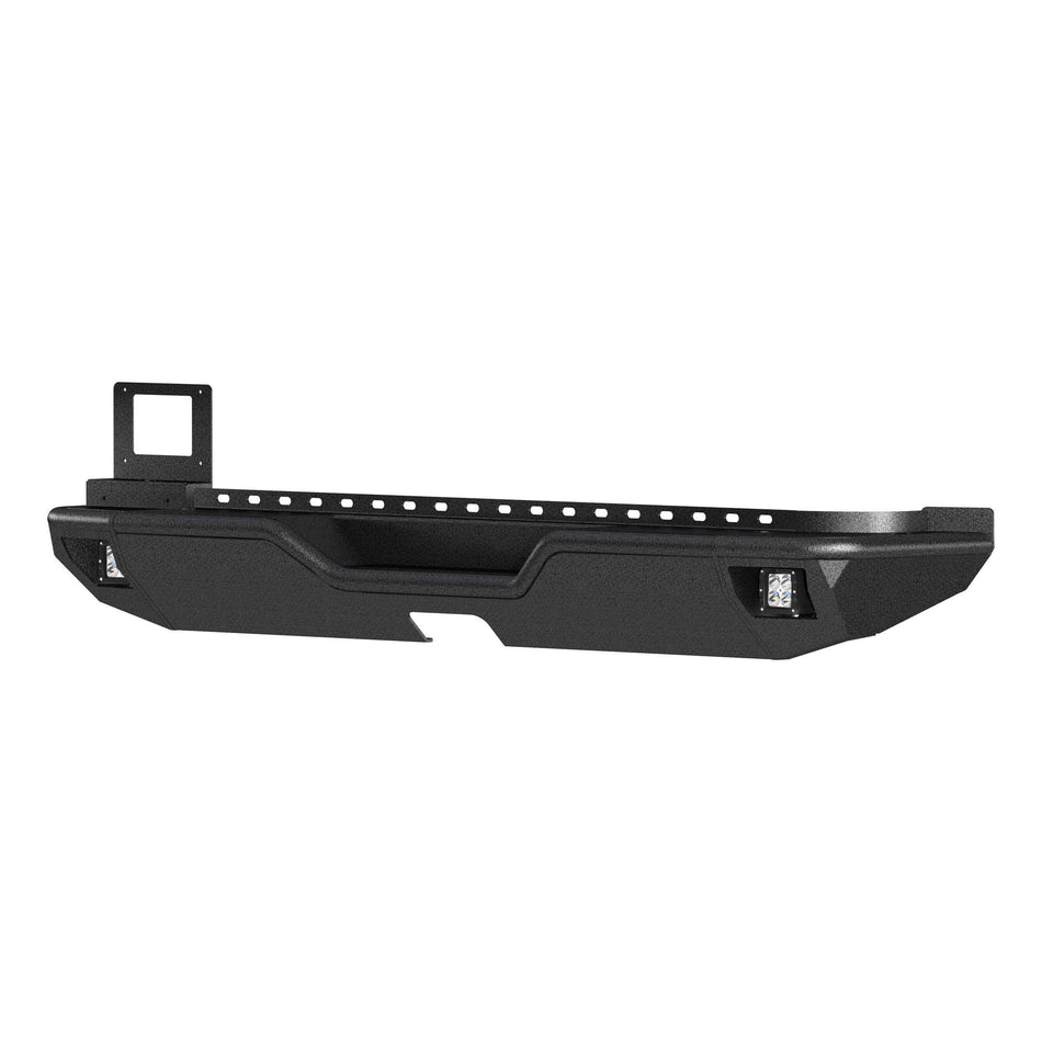 ARIES 2082083 TrailChaser Black Aluminum Rear Bumper with LED Lights, Select Jeep Wrangler JL
