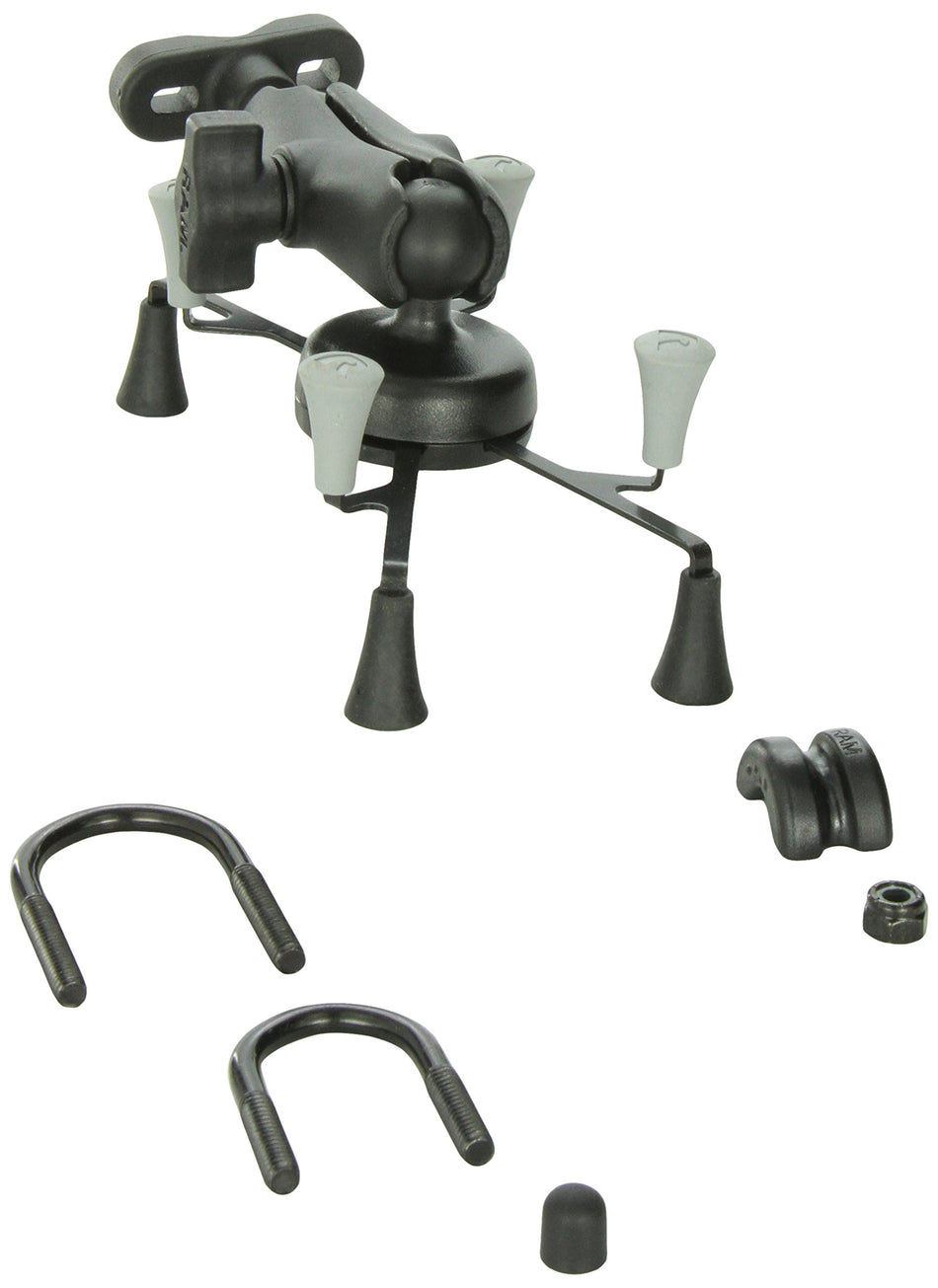 RAM Mounts (RAM-B-149Z-UN8 Handlebar Rail Mount with Zinc Coated U-Bolt Base and Universal X-Grip Ii Holder for 7" Tablets Including The Ipad Mini 1-3