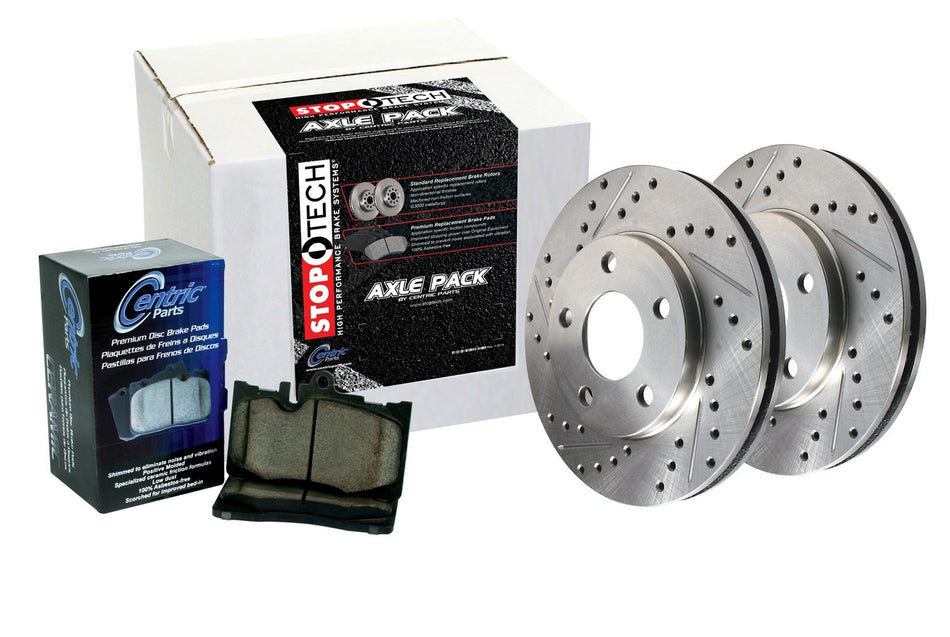 StopTech 928.47510 Select Sport Axle Pack, Drilled and Slotted, Rear, one size