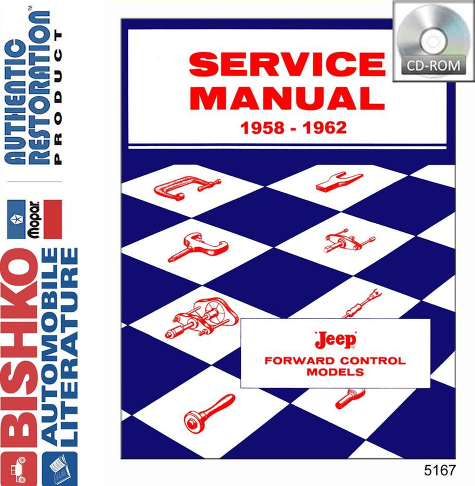 bishko automotive literature 1958 1959 1960 1961 1962 Jeep Forward Shop Service Repair Manual CD Engine