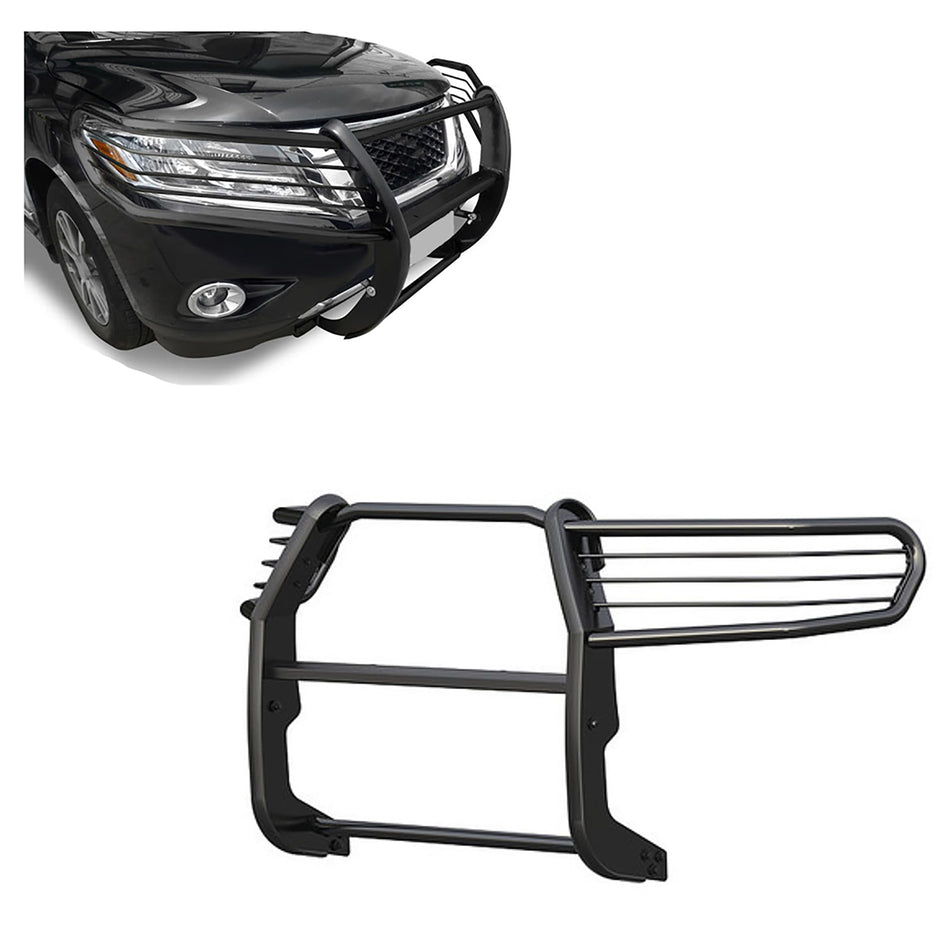 Black Horse Grille brush Bumper Guard Modular Black Compatible with 2013-2018 Nissan Pathfinder-17A110403MA
