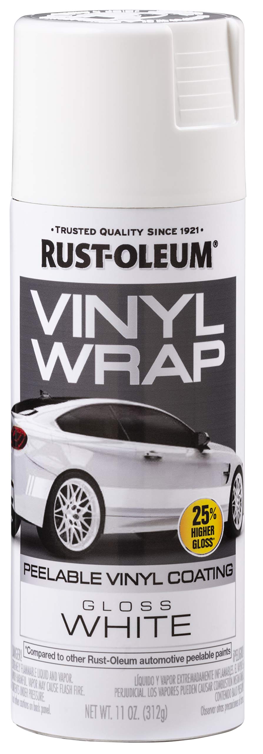 Rust-Oleum Automotive 352725 Rust-Oleum Vinyl Wrap Spray, White,11 Ounce (Pack of 1)