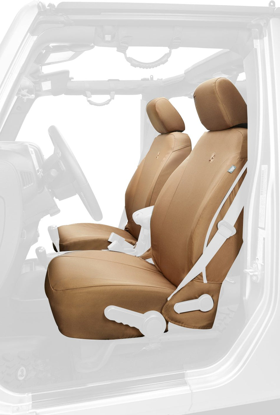 Bestop 2928304 Tan Front Seat Covers for 2013-2018 Wrangler JK 2DR/4DR