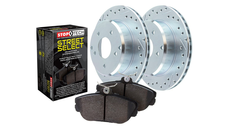 StopTech 928.33045 Select Sport Axle Pack, Drilled and Slotted, Front