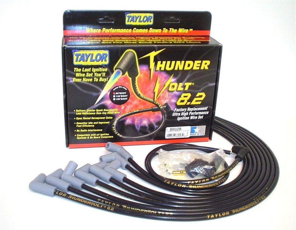 Taylor Cable 86028 Thundervolt 8.2 race fit 8 cyl black