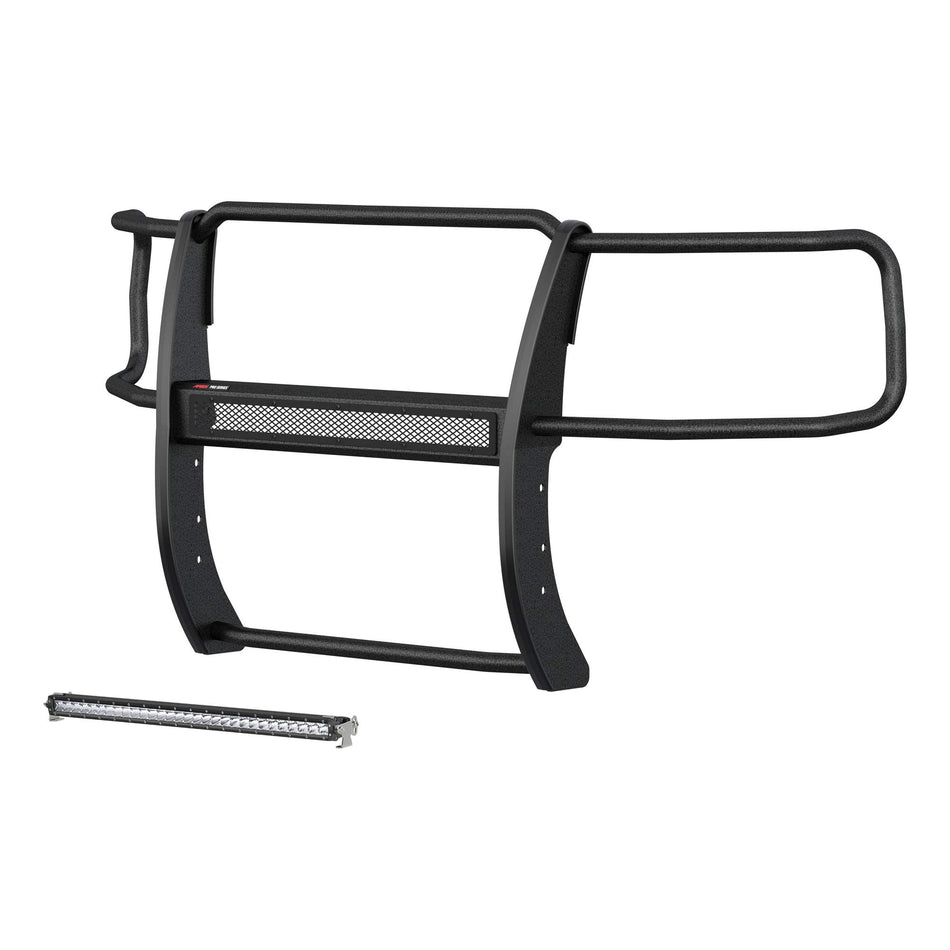 ARIES 2170030 Pro Series Black Steel Grille Guard with Light Bar, Select Chevrolet Silverado 1500