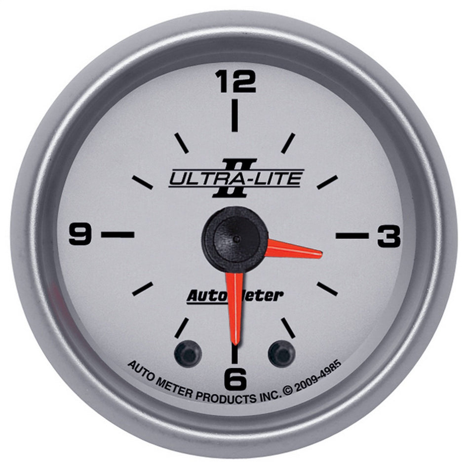 Auto Meter 4985 Ultra-Lite II 2 Analog Illuminated Clock Gauge