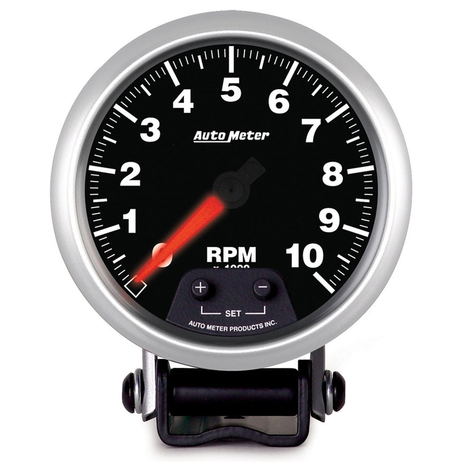 Auto Meter 5690 Elite Series 3-3/4 0-10000 RPM Pedestal Mount Street Progressive Shift Light Tach Tachometer